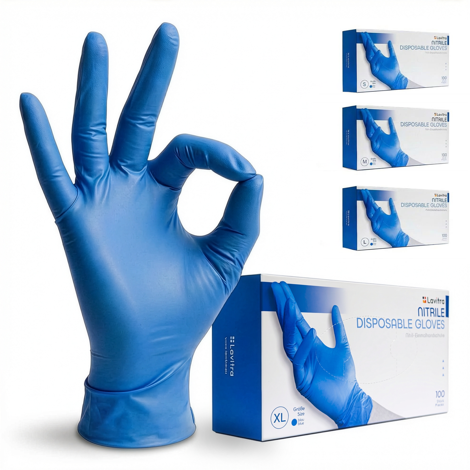 Lavitra Nitrilhandschuhe Produktverpackung